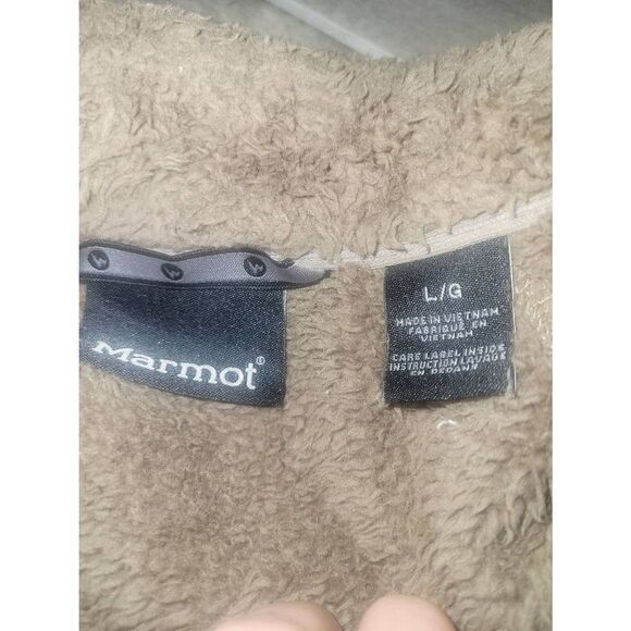 Marmot Long‎ Sleeve Fleece Zip-Up Jacket Chocolate Brown Size Large - Picture 5 of 7